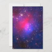 Blaue und heiße rosa Galaxie Cluster Kosmische Hoc Einladung (Rückseite)