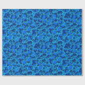 Blaue und hellblaue abstrakte Muster. Geschenkpapier (Flach)