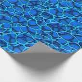 Blaue und hellblaue abstrakte Muster. Geschenkpapier (Ecke)