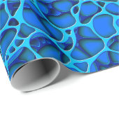 Blaue und hellblaue abstrakte Muster. Geschenkpapier (Rolleneckpunkt)