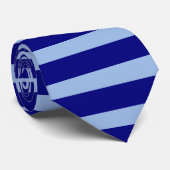 Blaue und hellblaue horizontale Streifen Krawatte (Gerollt)