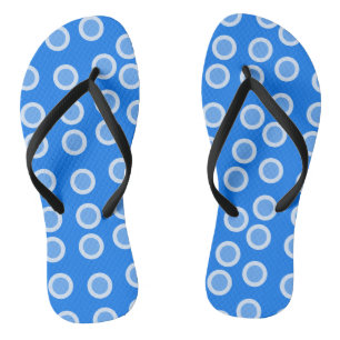 Blaue und hellblaue Kreise Badesandalen