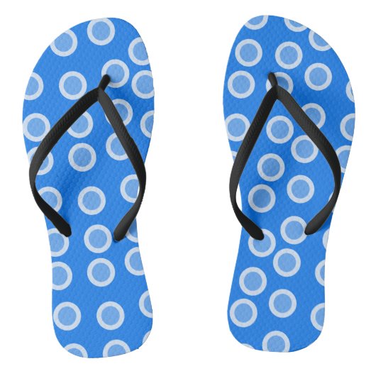 Blaue und hellblaue Kreise Badesandalen (Fußbett)