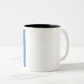 Blaue und hellblaue Spirale Zweifarbige Tasse (VorderseiteRechts)