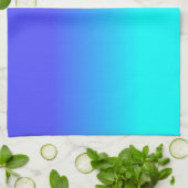 Blaue und helle Neonaqua Ombré Schatten-Neonfarbe Geschirrtuch (Gefaltet)