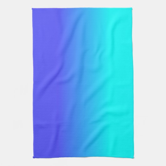 Blaue und helle Neonaqua Ombré Schatten-Neonfarbe Geschirrtuch (Vertikal)