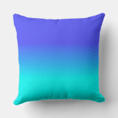 Blaue und helle Neonaqua Ombré Schatten-Neonfarbe Kissen (Rückseite)