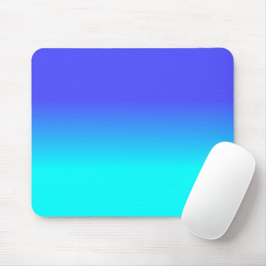 Blaue und helle Neonaqua Ombré Schatten-Neonfarbe Mousepad (Mit Mouse)