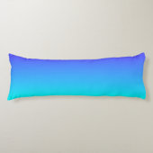 Blaue und helle Neonaqua Ombré Schatten-Neonfarbe Seitenschläferkissen (Vorderseite)