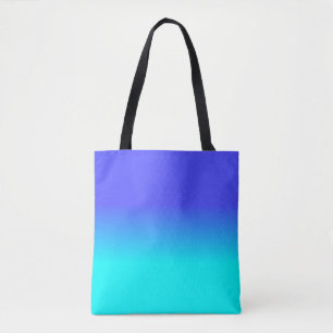 Blaue und helle Neonaqua Ombré Schatten-Neonfarbe Tasche