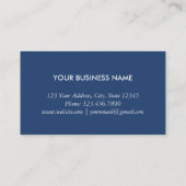 Blaue und Lila Aquarellbilder und Goldene Imitate  Visitenkarte (Rückseite)