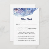 Blaue und Lila Aquarellfarben mit RSVP-Hochzeitkar RSVP Karte (Vorne/Hinten)