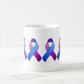 Blaue und lila Bewusstseins-Band-Tasse Kaffeetasse (Mittel)