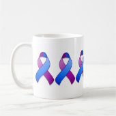 Blaue und lila Bewusstseins-Band-Tasse Kaffeetasse (Links)