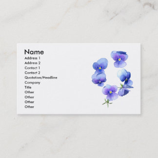 Blaue und lila Blumen-BlumenVisitenkarte Visitenkarte