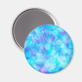 Blaue und Lila Bokeh-Blasen Magnet (Vorderseite/Rückseite)