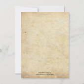 Blaue und Lila Damaskushochzeit Save the Date (Rückseite)