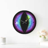 Blaue und Lila Drachen Auge Große Wanduhr (Zuhause)