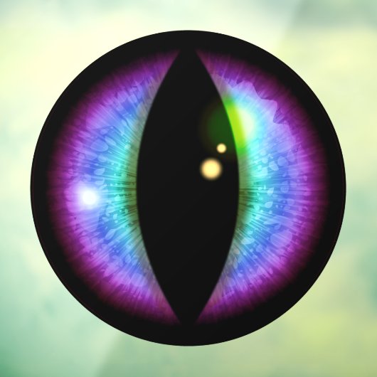 Blaue und Lila Dragons Auge Fensteraufkleber (Blatt 3)