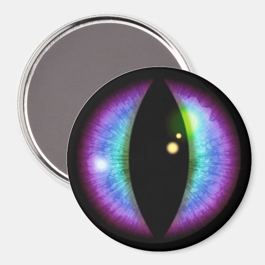 Blaue und Lila Dragons Auge Magnet (Vorderseite/Rückseite)
