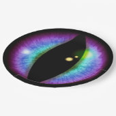 Blaue und Lila Dragons Auge Pappteller (Schrägansicht)