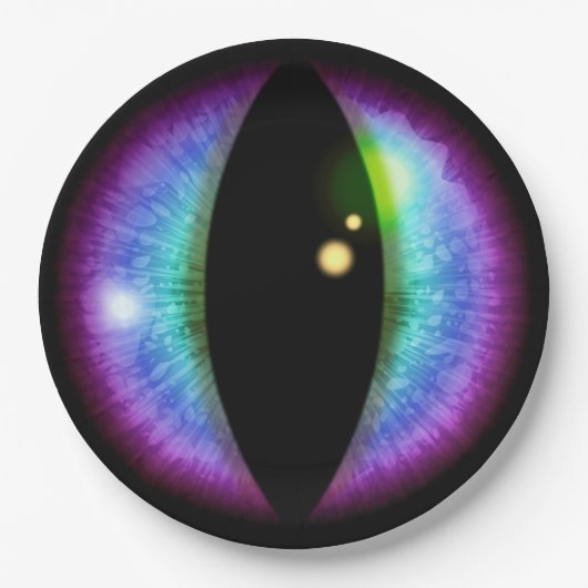 Blaue und Lila Dragons Auge Pappteller (Vorderseite)