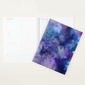 Blaue und Lila Flüssige Wasserfarbenlackierung Planer (Anzeige)