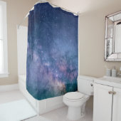 Blaue und lila Galaxie Duschvorhang (Beispiel)