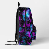 Blaue und Lila Galaxie-Individuelle Name Bedruckter Rucksack (Links)
