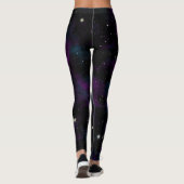 Blaue und Lila Galaxie Leggings (Rückseite)