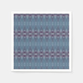Blaue und Lila Gemusterte Napkins Serviette (Vorderseite)