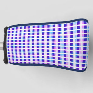 blaue und lila gestreifte elektrische Retro Golf Headcover