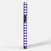 blaue und lila gestreifte elektrische Retro iPhone Hülle (Rechte Seite)