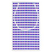 blaue und lila gestreifte elektrische Retro Kleine Geschenktüte (Rückseite)