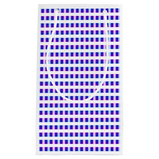 blaue und lila gestreifte elektrische Retro Kleine Geschenktüte (Vorderseite)