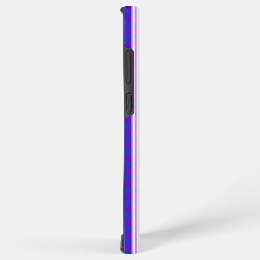 blaue und lila gestreifte elektrische Retro Samsung Galaxy Hülle (Rechte Seite)