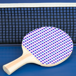 blaue und lila gestreifte elektrische Retro Tischtennis Schläger