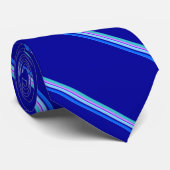 Blaue und Lila gestrichene Krawatte (Gerollt)