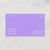 Blaue und Lila holografische Gestaltung für Wasser Visitenkarte (Rückseite)