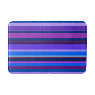Blaue und lila horizontale Streifen Badematte
