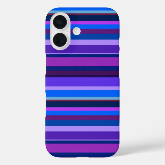 Blaue und lila horizontale Streifen Case-Mate iPhone Hülle (Rückseite)