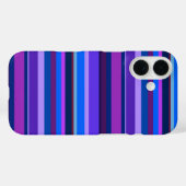 Blaue und lila horizontale Streifen Case-Mate iPhone Hülle (Rückseite (Horizontal))