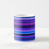 Blaue und lila horizontale Streifen Kaffeetasse (Mittel)