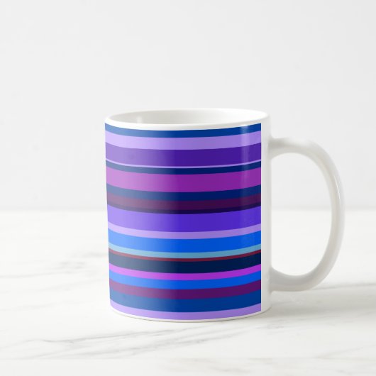 Blaue und lila horizontale Streifen Kaffeetasse (Rechts)