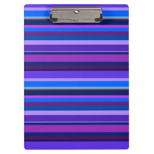 Blaue und lila horizontale Streifen Klemmbrett