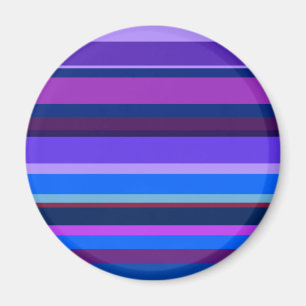 Blaue und lila horizontale Streifen Magnet