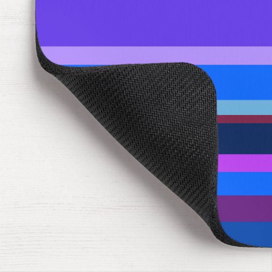 Blaue und lila horizontale Streifen Mousepad (Ecke)
