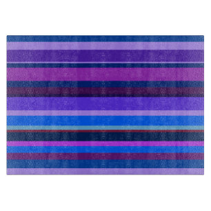 Blaue und lila horizontale Streifen Schneidebrett