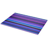 Blaue und lila horizontale Streifen Schneidebrett (Ecke)