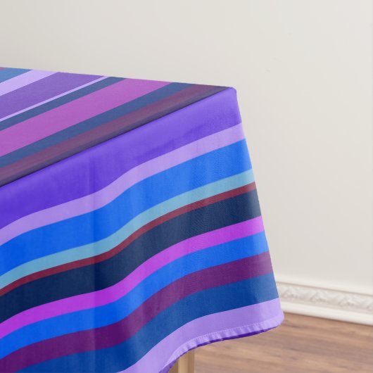 Blaue und lila horizontale Streifen Tischdecke (Beispiel)
